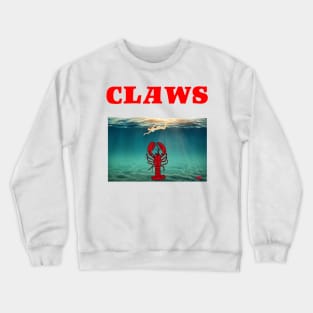 CLAWS (Jaws Parody) Novelty Graphic Crewneck Sweatshirt